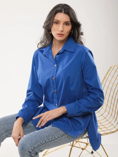 Chemise oversize manches longues