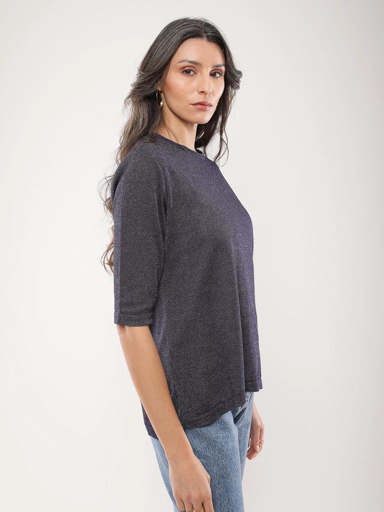 Pull scintillant manches 3/4