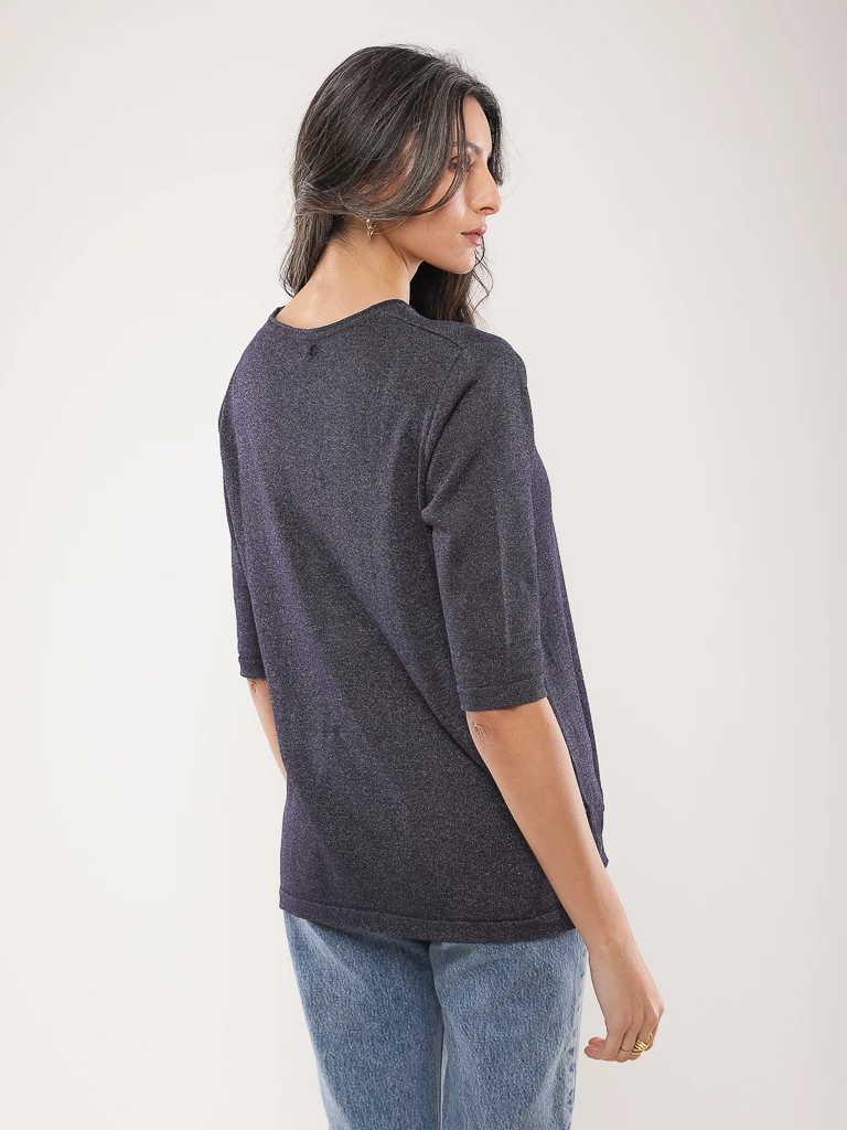 Pull scintillant manches 3/4