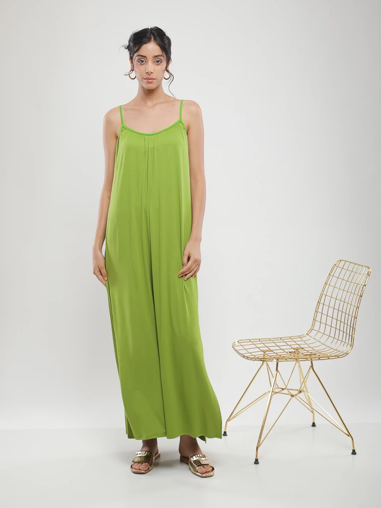 Robe longue à fines bretelles