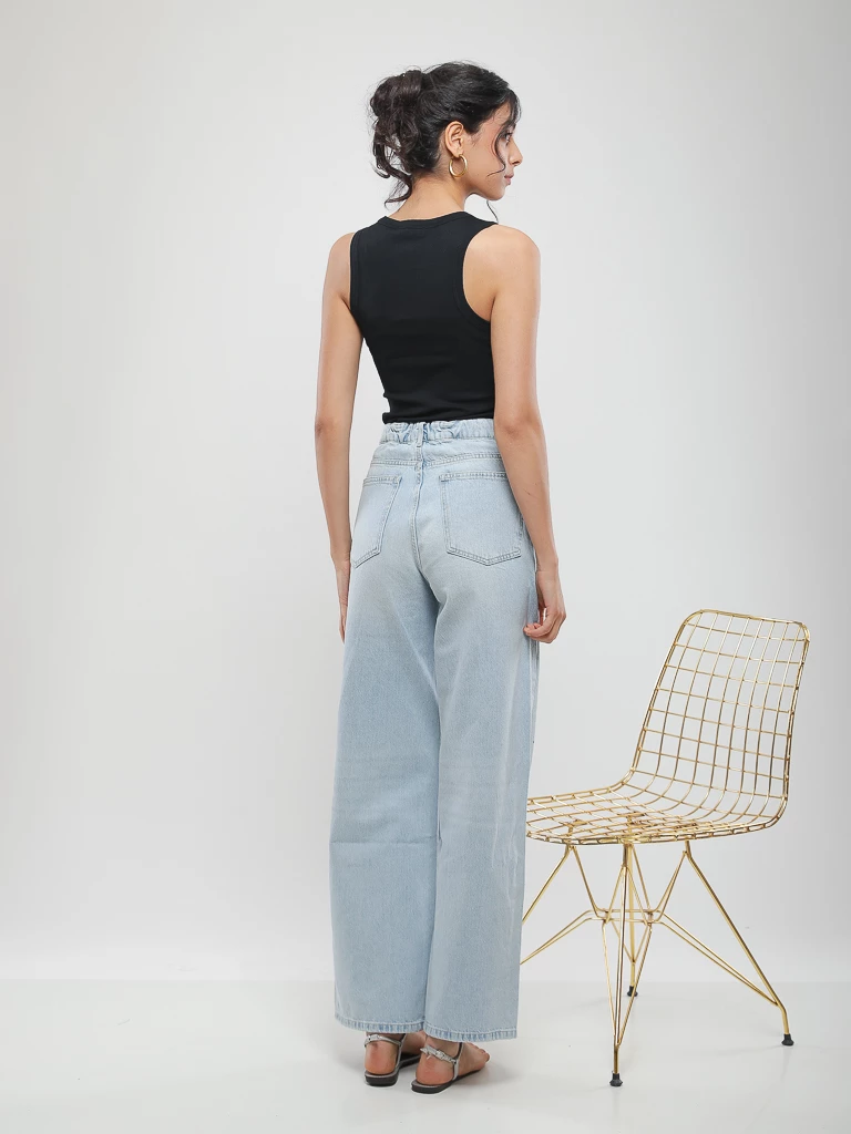 Débardeur coton côtelé ajusté