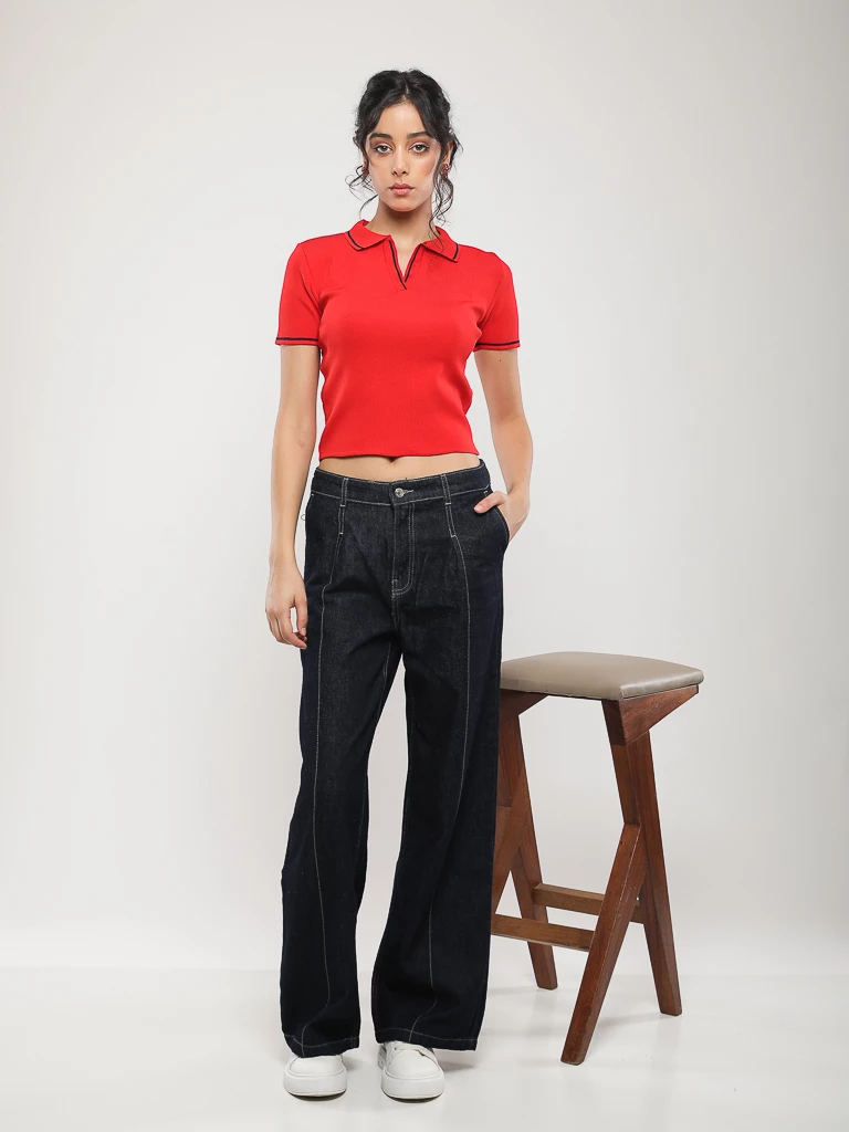 PULL EN MAILLE MANCHES COURTES