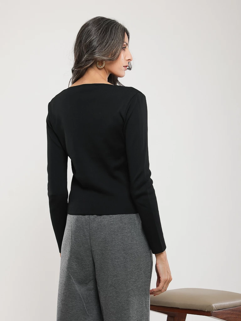 PULL EN MAILLE MANCHES LONGUES