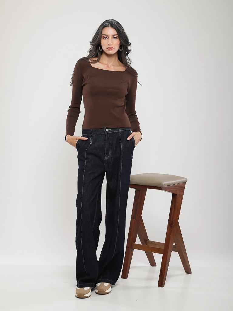 PULL EN MAILLE MANCHES LONGUES