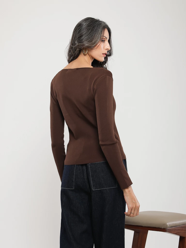 PULL EN MAILLE MANCHES LONGUES