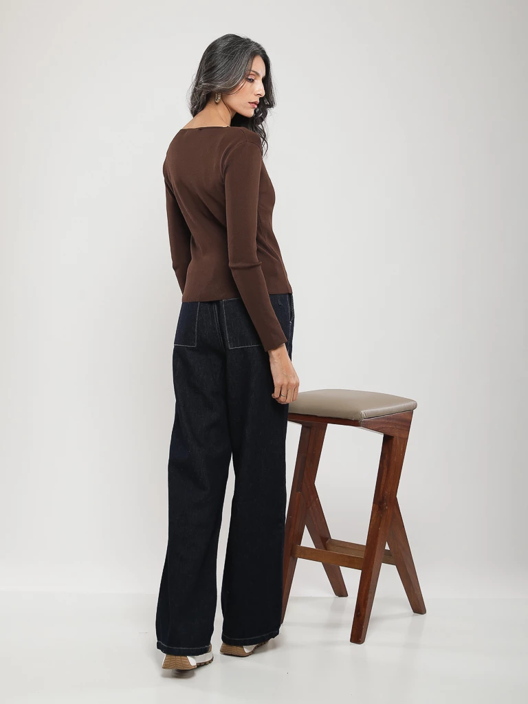 PULL EN MAILLE MANCHES LONGUES